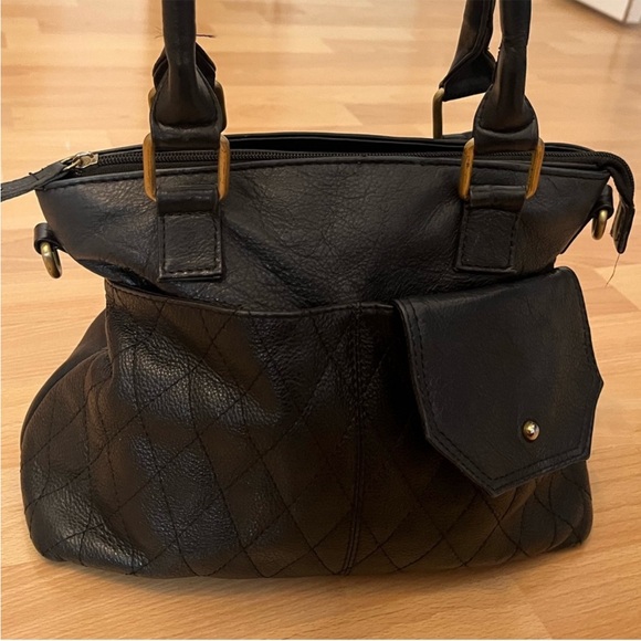 Great American Leather Works Handbag.  100% leather exterior/ polyester lining . - Picture 1 of 14